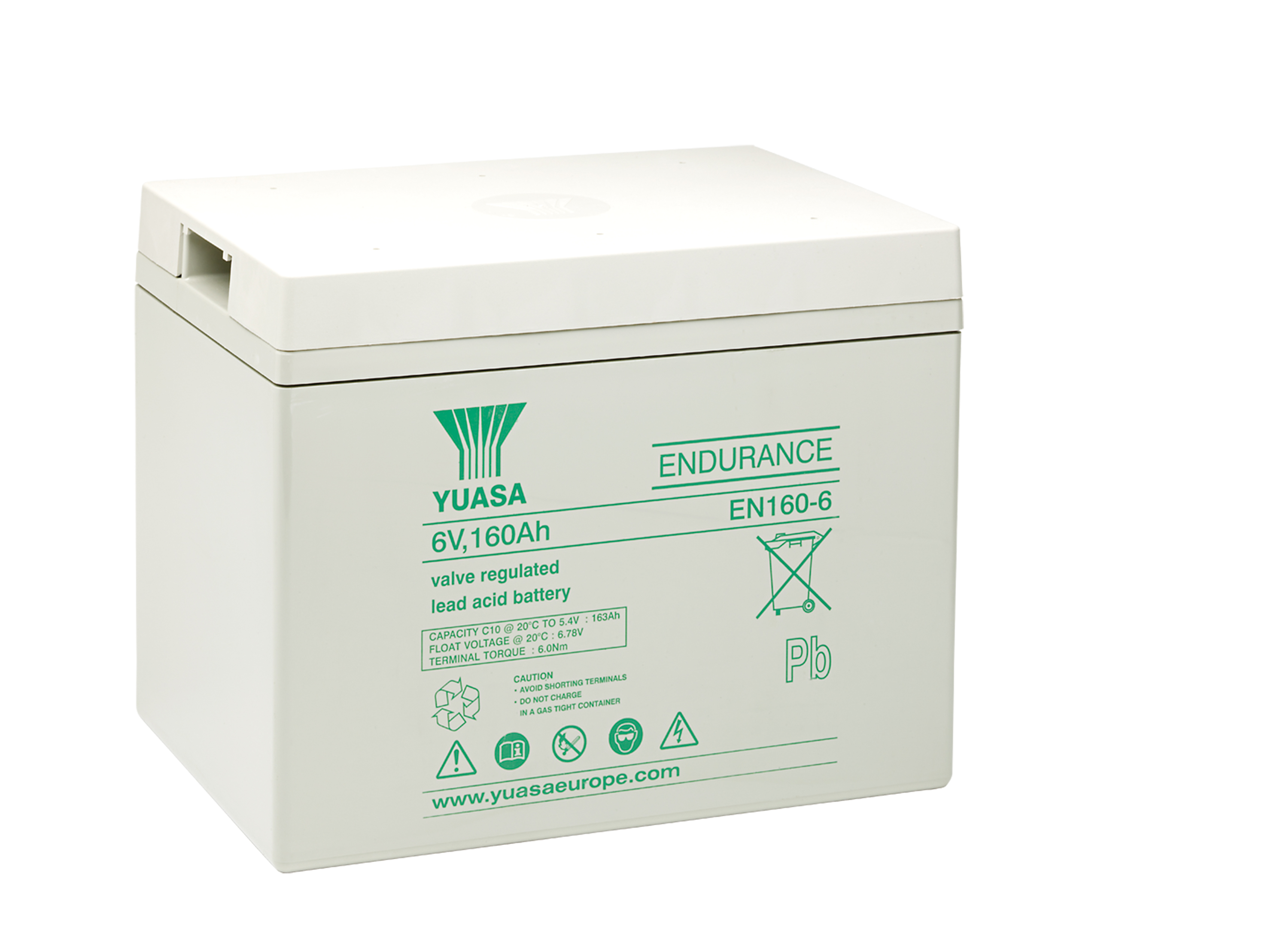 Yuasa 6 V Sealed Lead Acid Battery, 160 Ah, 210mm x 240 mm
