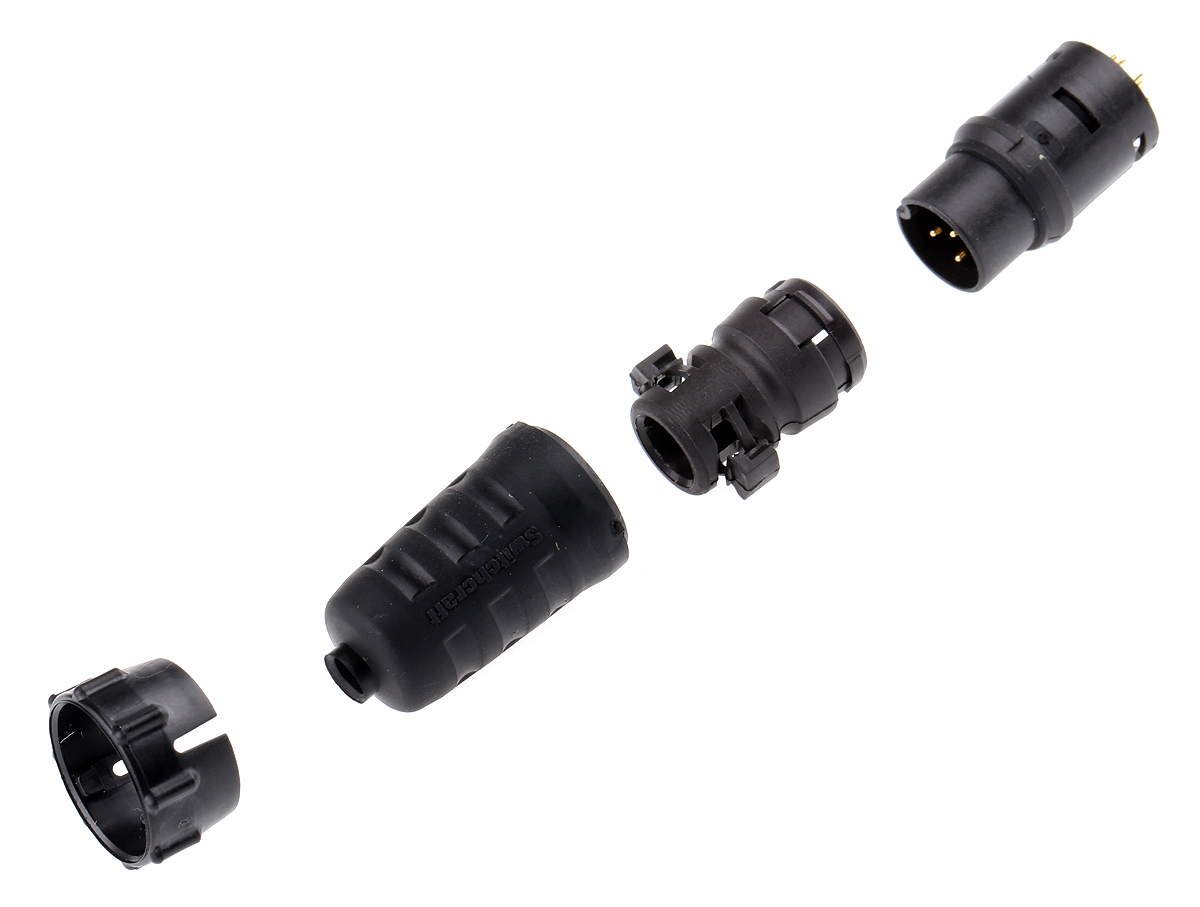 Switchcraft Circular Connector, 6 Contacts, Cable, Cable, Standard Connector, Plug, Male, IP68, IP69K, EN3 Series