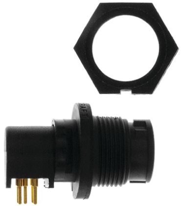 Switchcraft Circular Connector, 5 Contacts, Panel, Standard Connector, Plug, Female, IP69K, IP68, EN3 Series