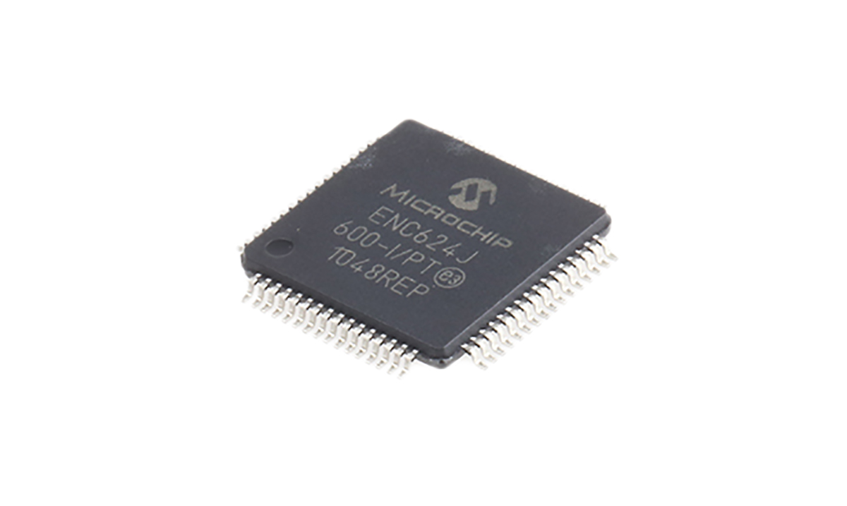 Microchip, Controller IC, 3.3 V 100 Mbps Serial-SPI, 64-Pin 3.6V TQFP