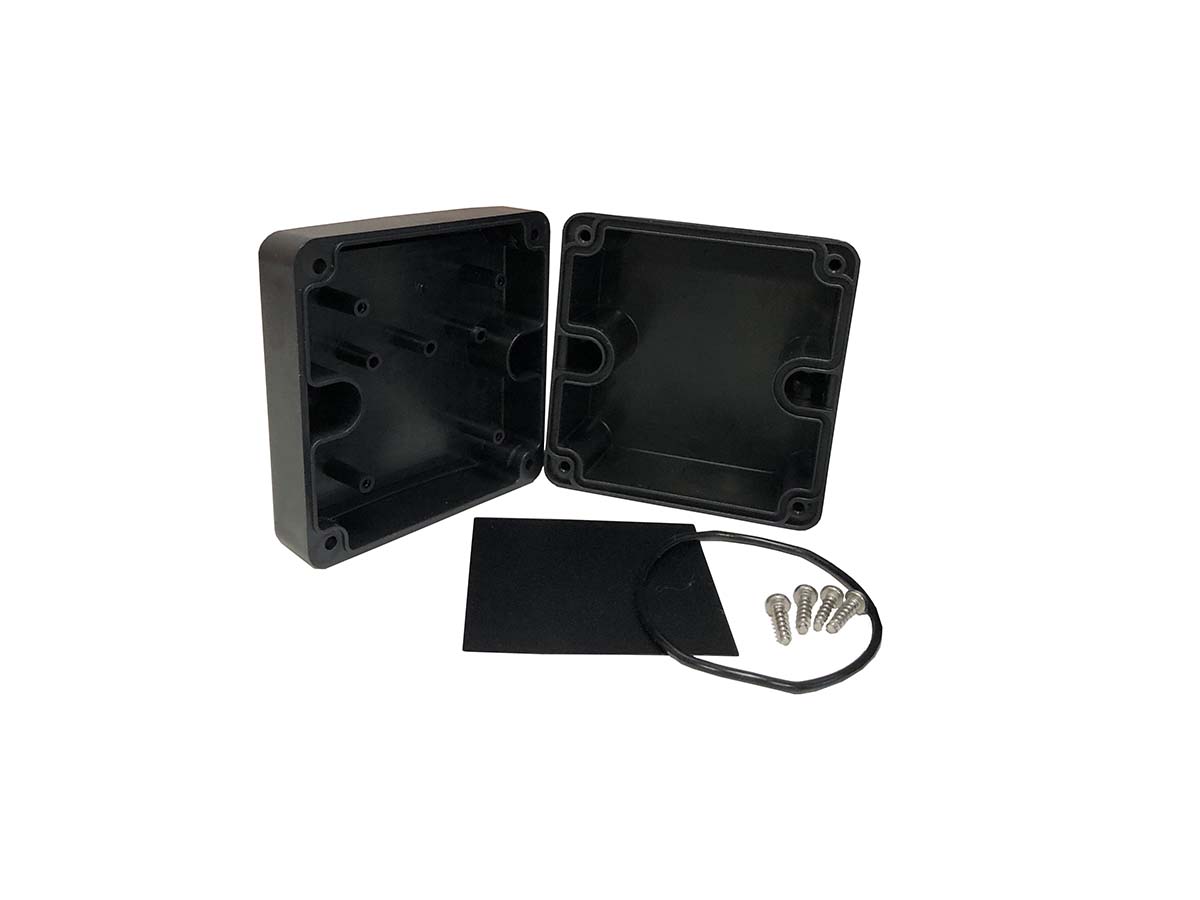 encml92bk-kit RF Solutions ENC-ML92 Series Black, White ABS Enclosure, IP68 Flanged 60 mm, 92 mm, 92 mm