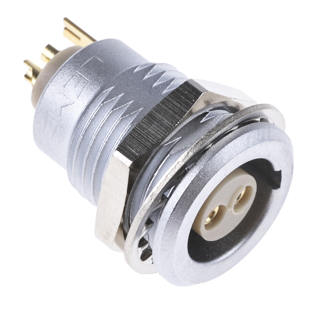 LEMO Circular Connector, 2 Contacts, Panel Mount, 14 mm Connector, Socket, Female, IP50, 1B Series