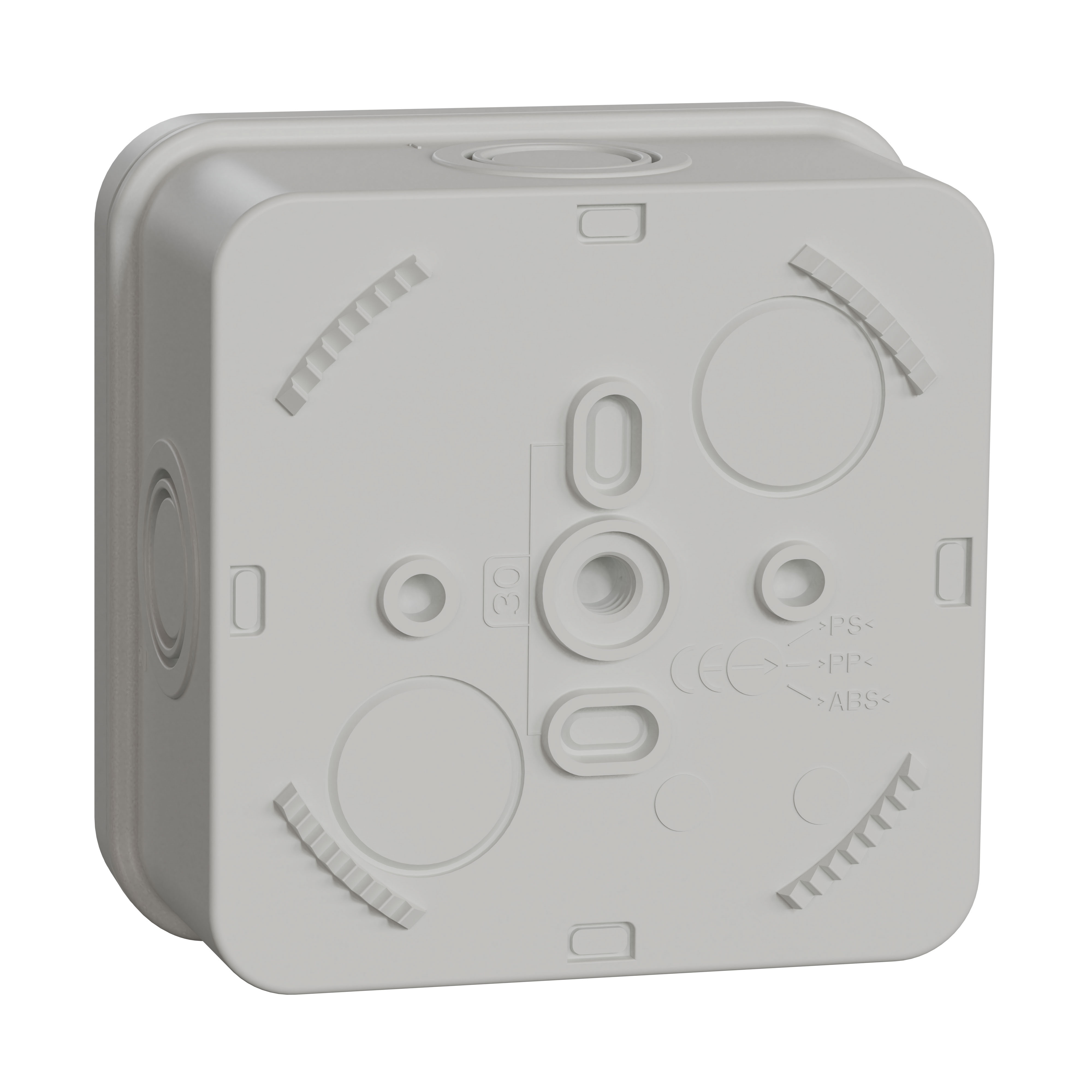 Schneider Electric Mureva Box Series Grey ABS Junction Box, IP20, 80 mm, 80mm 51 mm