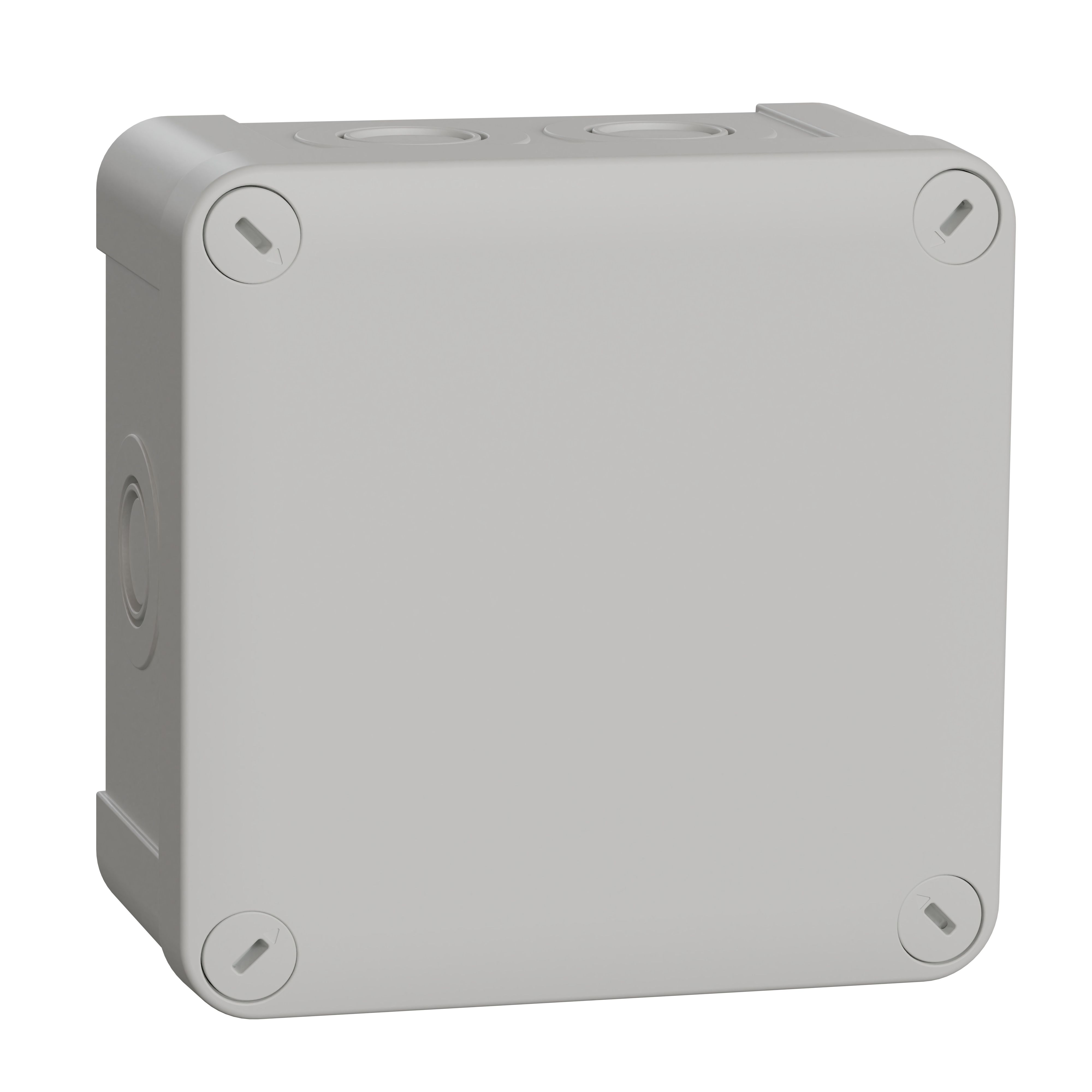 Schneider Electric Mureva Box Series Grey Polypropylene Junction Box, IP55, 116 mm, 116mm 61 mm