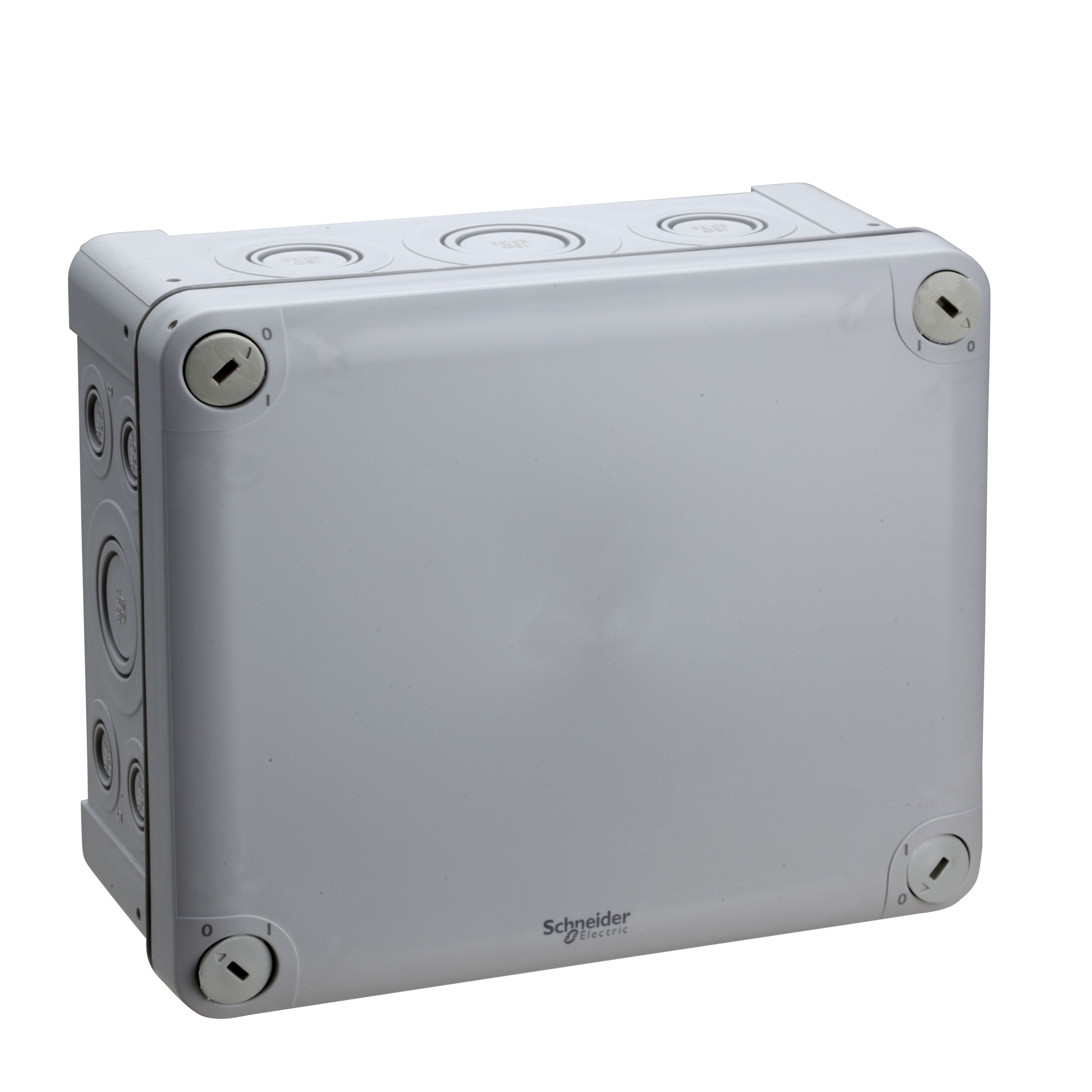 Schneider Electric Mureva Box Series Grey Polypropylene Junction Box, IP55, 195 mm, 195mm 90 mm