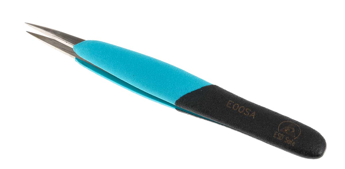 eoosa Weller Erem 123mm Stainless Steel Strong, Straight ESD Safe Tweezer