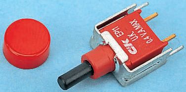 C & K EP Series Miniature Push Button Switch, Momentary, PCB, SPDT, IP57, 28 V dc 120 V ac