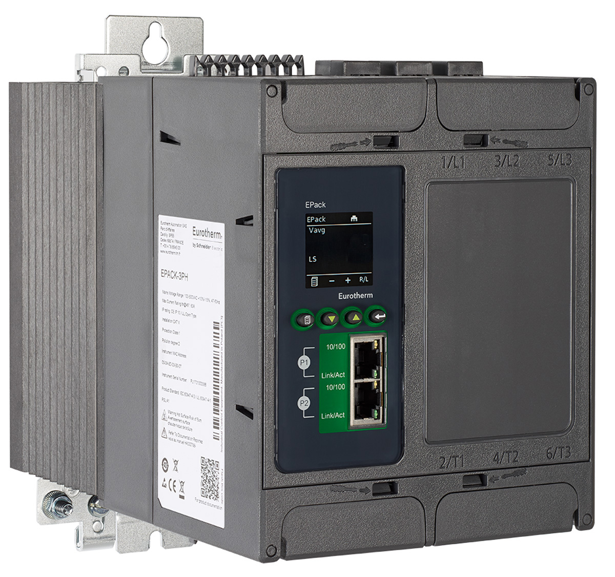 Eurotherm EPACK-3PH DIN Rail Power Controller Relay 500V I² Control, Current Limitation Control (V²-I² or P-I²