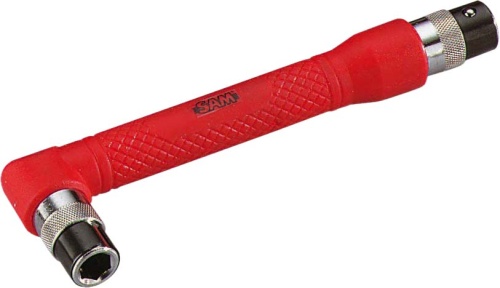 SAM 1/4 in Socket Wrench with Non-Slip Handle, 110 mm Overall