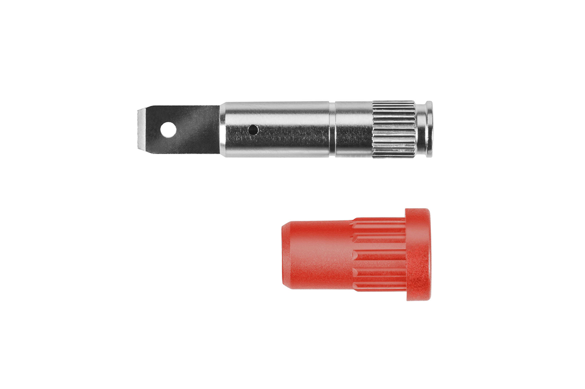 Schutzinger Red Female Banana Socket, 4 mm Connector, 70V dc, 24A, Nickel Plating