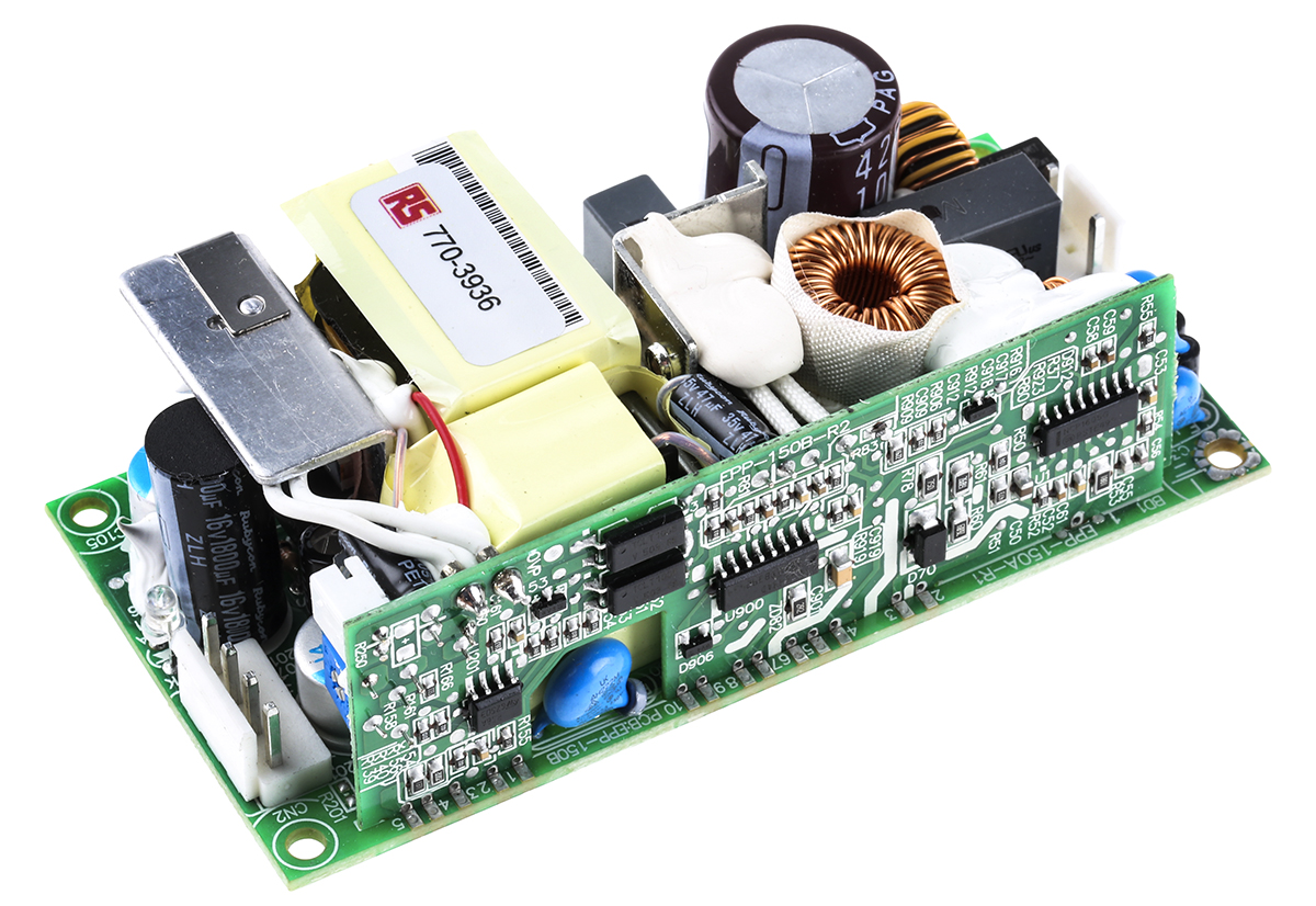 MEAN WELL Switching Power Supply, EPP-150-12 12V dc, 8.4A, 100.8 W, Input 90V ac to  370 V dc, 264V ac