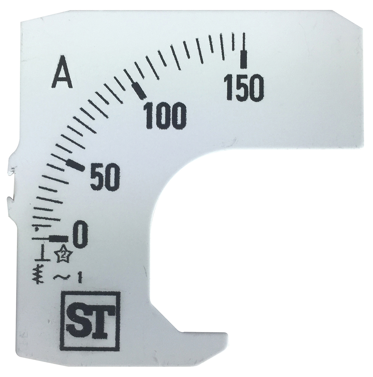 Sifam Tinsley Meter Scale For Use With  48 x 48 Analogue Panel Ammeter