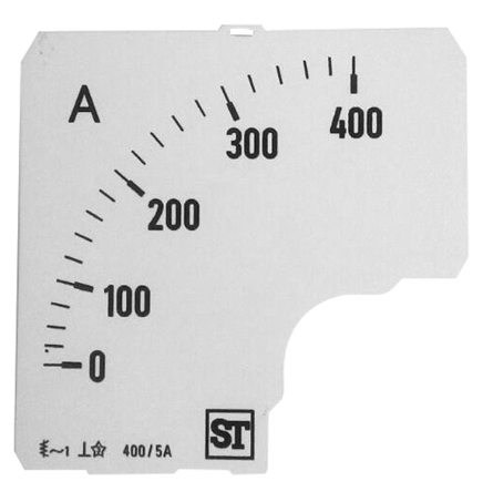 Sifam Tinsley Meter Scale For Use With  72 x 72 Analogue Panel Ammeter