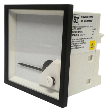 Sifam Tinsley DE Analogue Panel Ammeter 100 A AC, 72 mm x 72 mm, 0.5 % Moving Iron