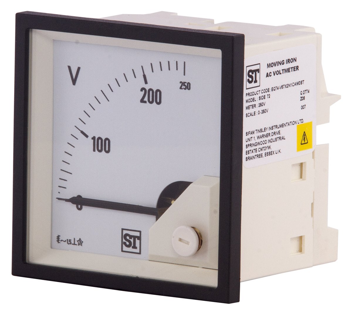 Sifam Tinsley Sigma Series Analogue Voltmeter AC, 68 mm, 68 mm