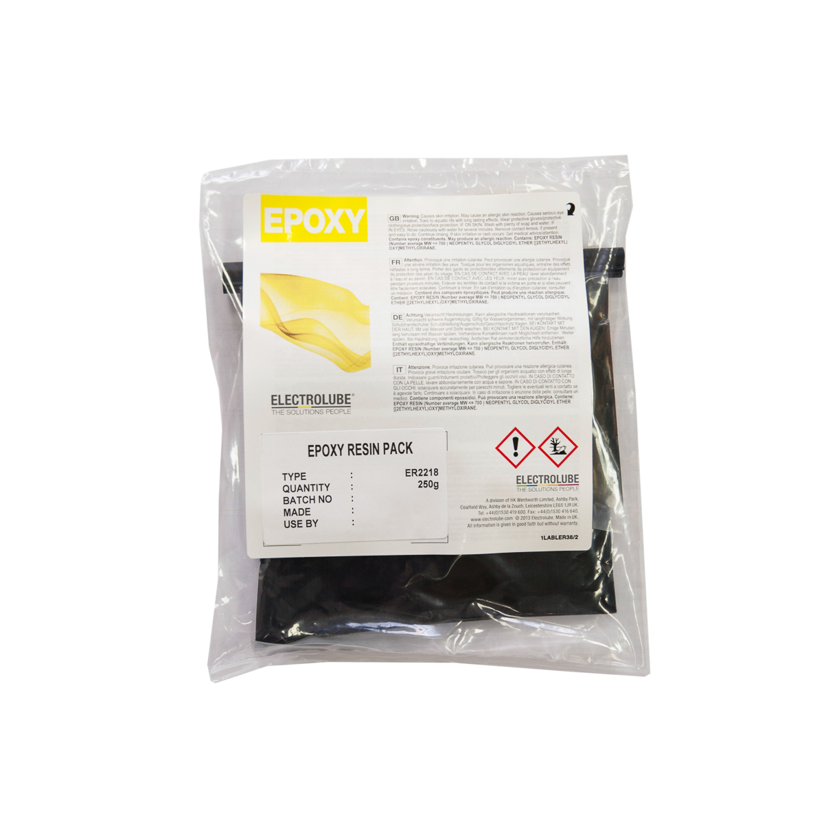 Electrolube ER2218RP250G Black Potting Compound Epoxy 250 g