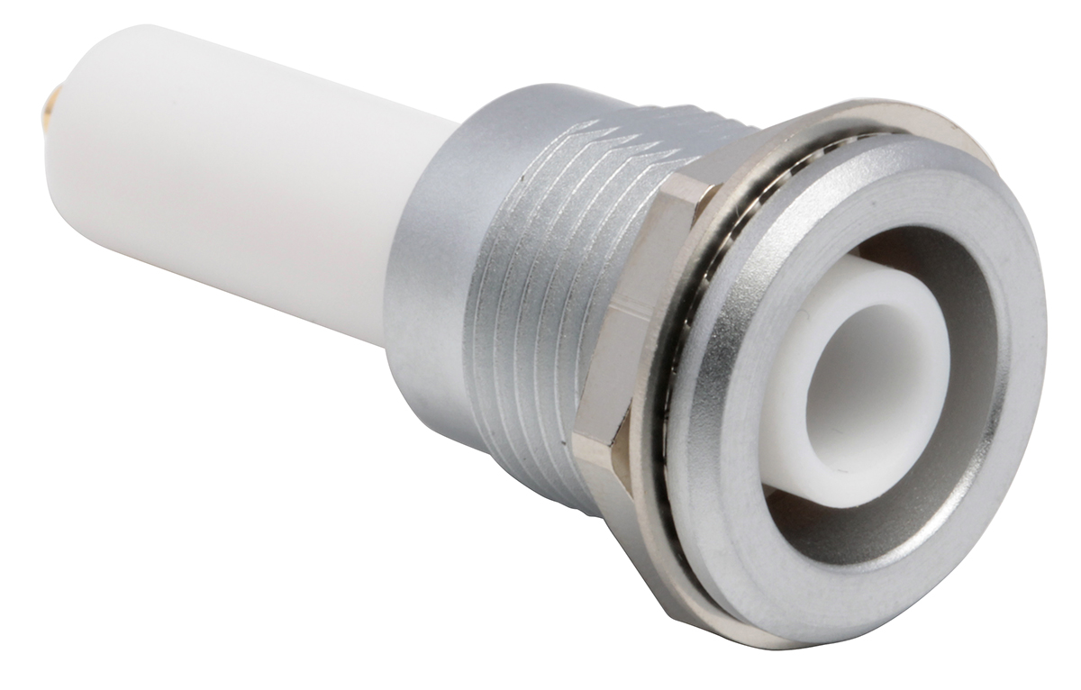 LEMO 2S Series Panel Mount Female Circular Coaxial, Straight Body Solder