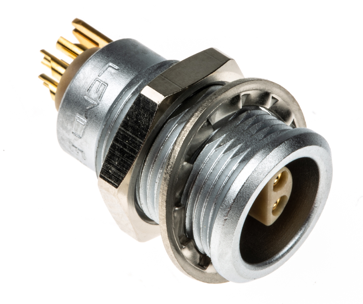 LEMO Circular Connector, 4 Contacts, Panel Mount, 10 mm Connector, Socket, Female, IP50, 0S Series