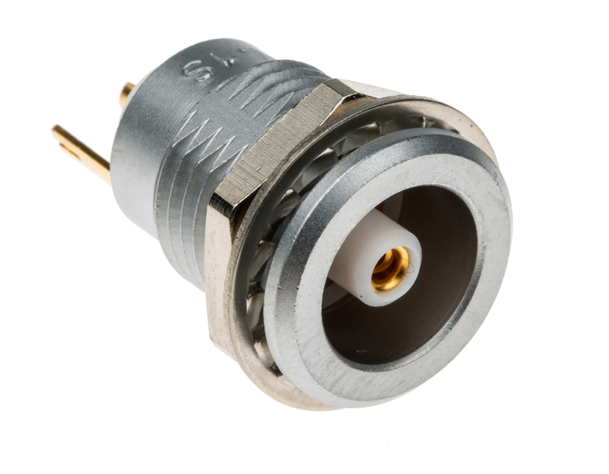 LEMO, 1S 1 Pole Straight DIN Socket, 12A, 4200V IP50, Panel Mount Female