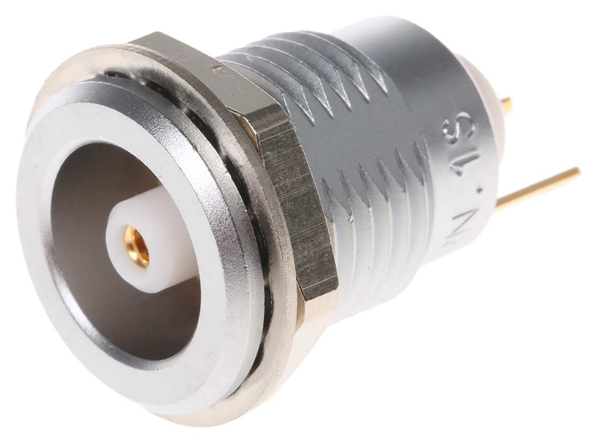 LEMO, 1S 1 Pole Straight DIN Socket, 10A, 3300V IP50, Latch, Panel Mount Female