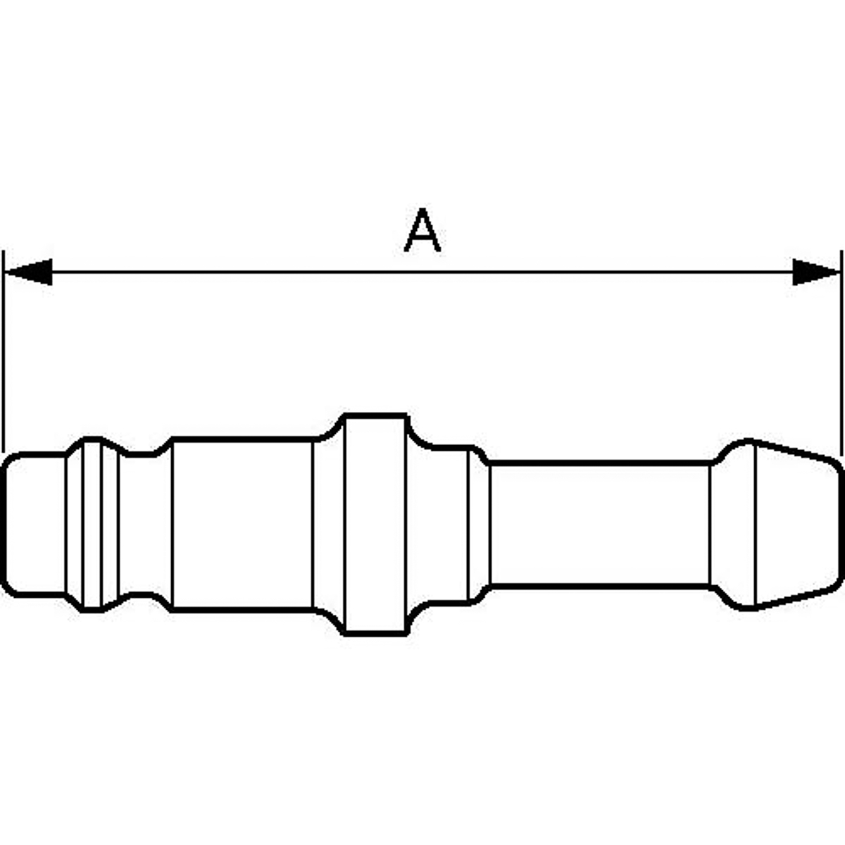 erp-076813p2 PREVOST Treated Steel Plug for Pneumatic Quick Connect Coupling 13mm