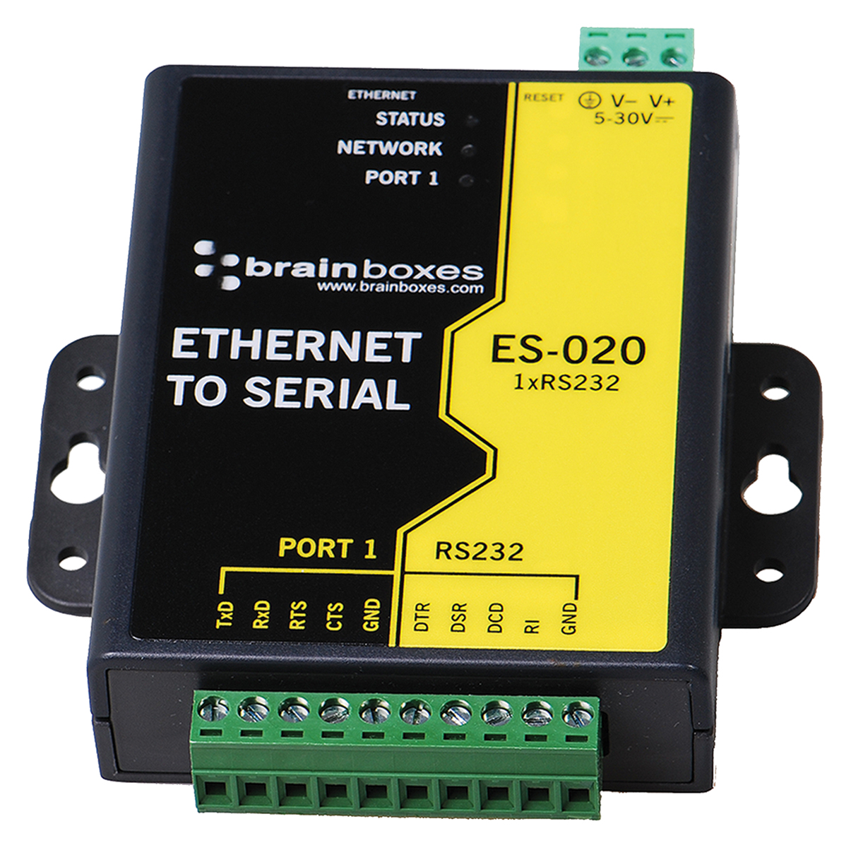 Brainboxes Server Serial Device Server 1, 1 MBd Baud Rate