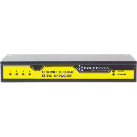 Brainboxes Serial Device Server 4, 1 Mbps Baud Rate