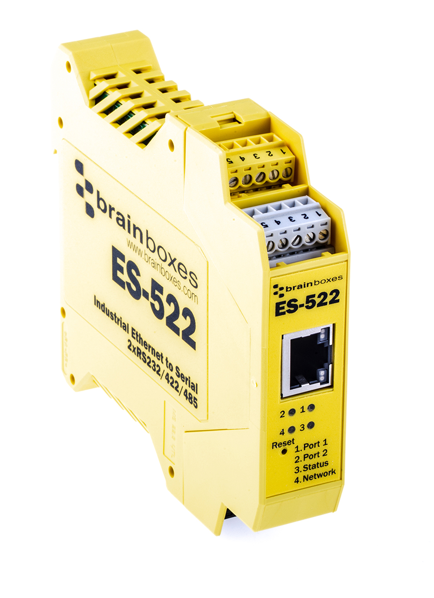 es-522 Brainboxes Serial Device Server 2, 1 Mbps Baud Rate