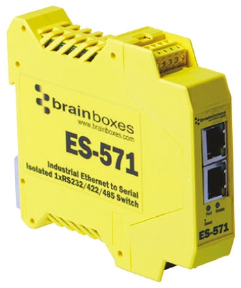 Brainboxes Ethernet 10 Baset, 100 BaseTX Ethernet Media Converter Ethernet Media Converter, Single Mode, 100Mbps, Full
