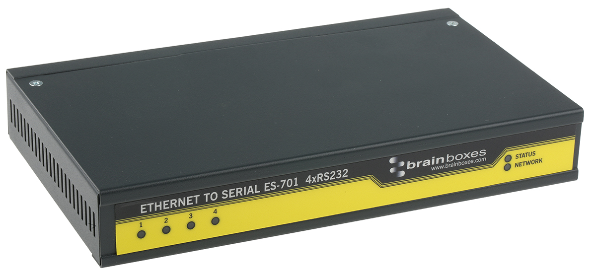 Brainboxes Serial Device Server 4, 1 Mbps Baud Rate
