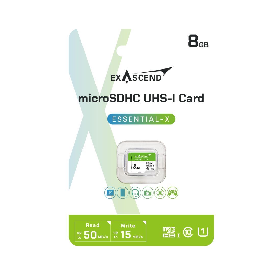 Exascend 8 GB MicroSDHC microSD, Class 10