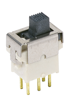 C & K IP57 Surface Slide Switch SPST Latching 0.4 VA Liquid Crystal Polymer