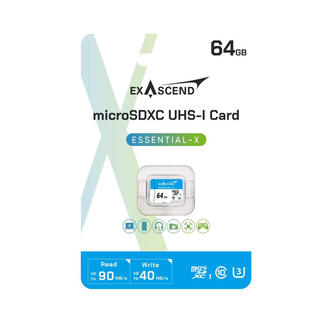 Exascend 64 GB MicroSDXC microSD, Class 10