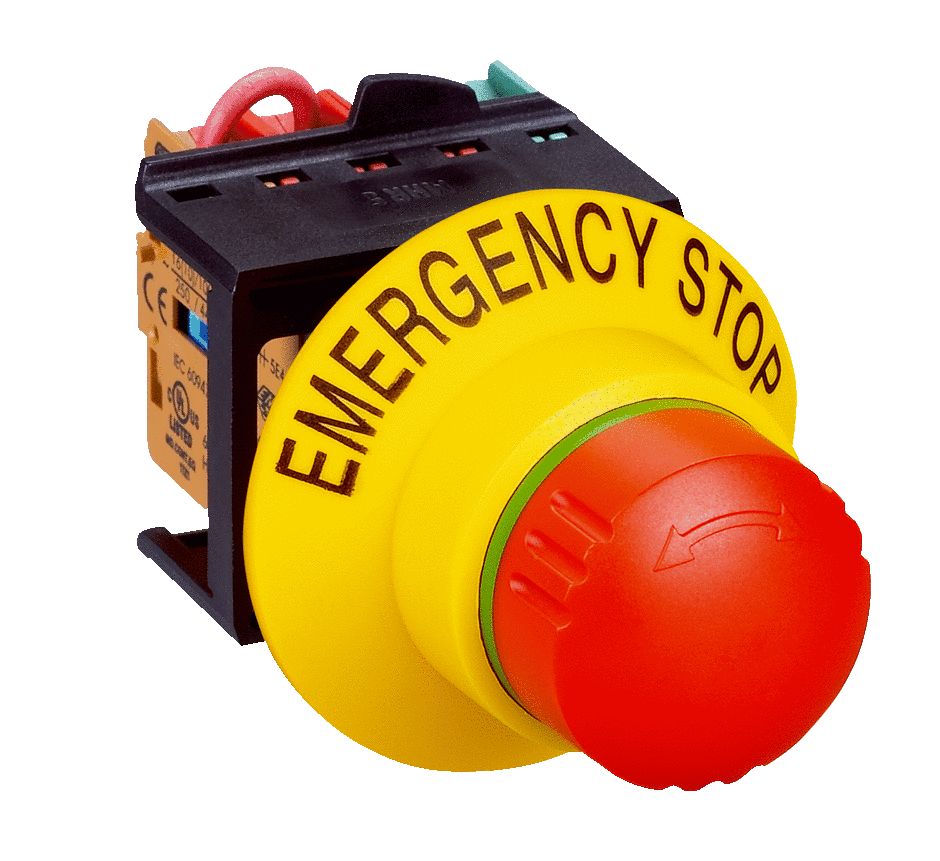 SICK ES21 Series Emergency Stop Push Button, Panel Mount, 1 NO/2 NC, IP65