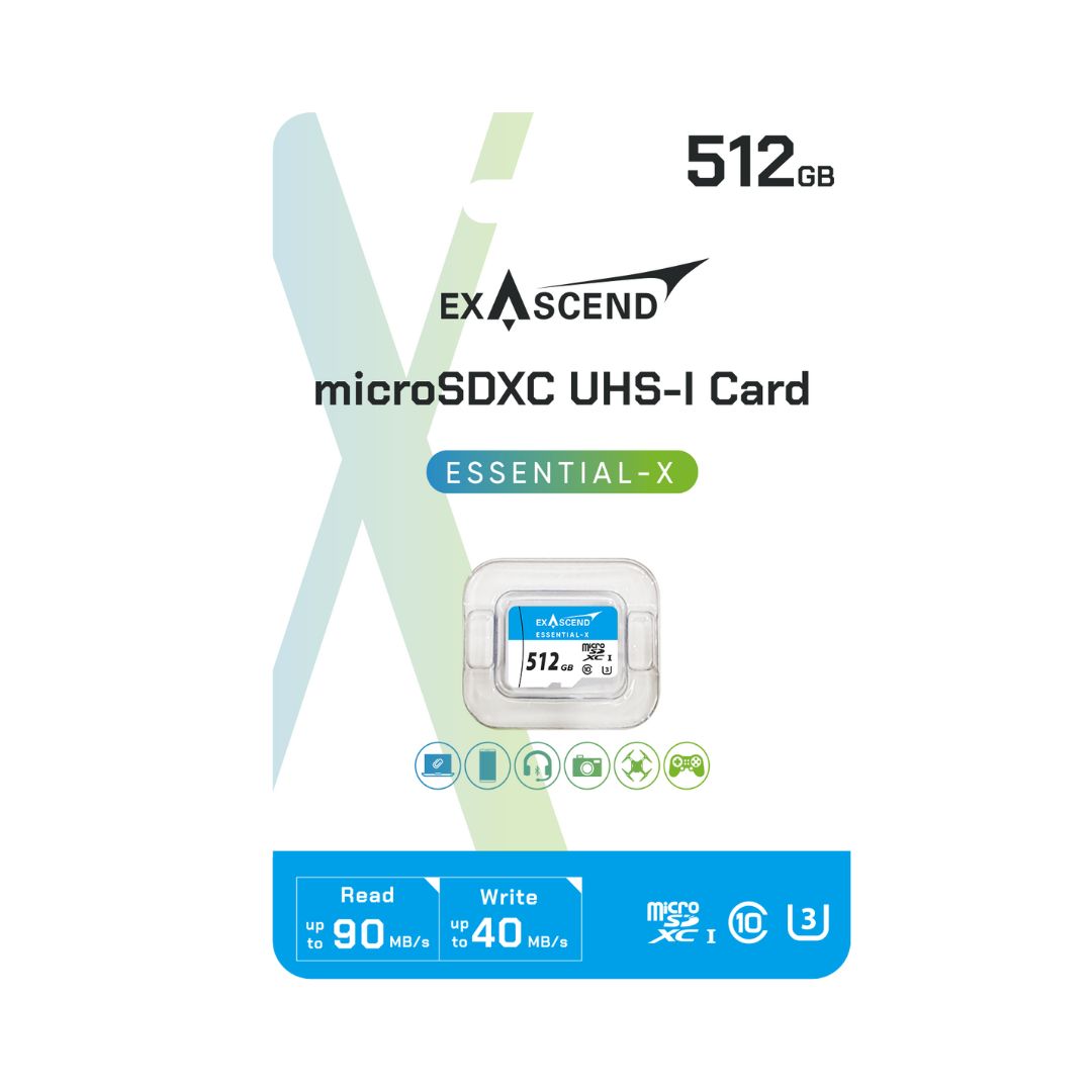 Exascend 512 GB MicroSDXC microSD, Class 10