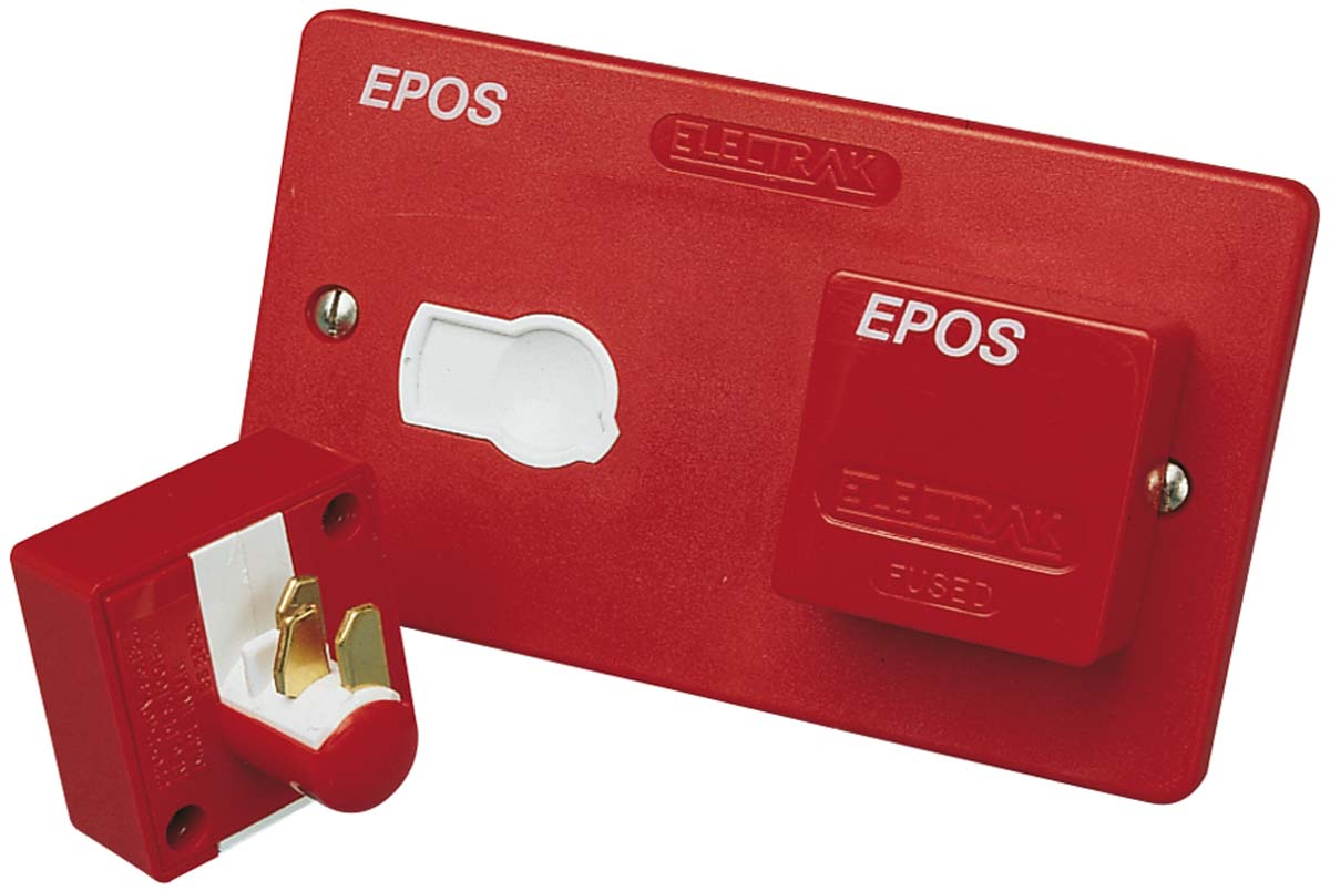 Electrak UK Mains Plug & Socket Red, 13A, Cable Polycarbonate, 240V, Screw