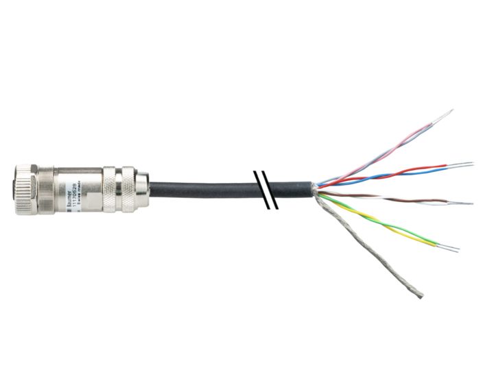 Baumer Female 8 way M12, Straight to M12 Actuator/Sensor Cable, 20 m