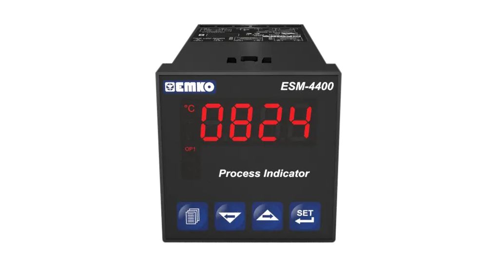 Emko ESM-4400 4 digit LED Digital Panel Multifunction Meter for Voltage, Current, 46 mm x 46 mm