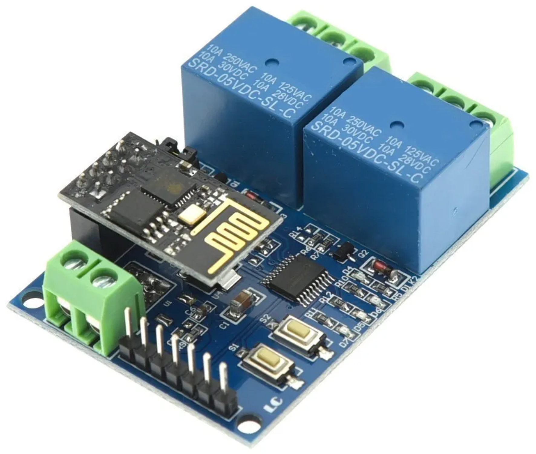 Seeit ESP-RELAY02-5V Relay Control Card WiFi Module for Arduino, Raspberry Pi 160 Hz ESP-RELAY02-5V