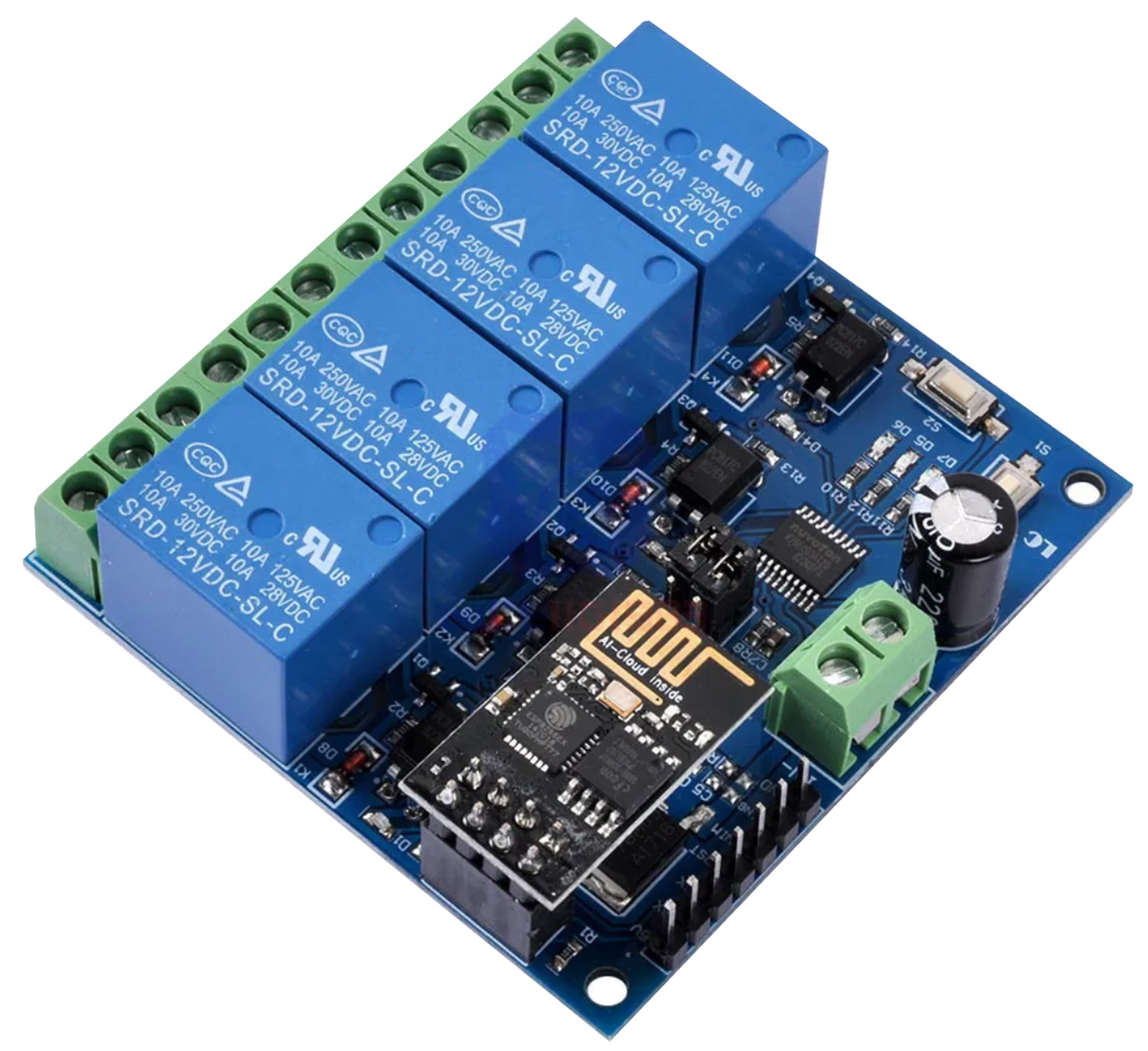 Seeit ESP-RELAY04-5V Relay Control Card WiFi Module for Raspberry Pi, Arduino 160 Hz ESP-RELAY04-5V