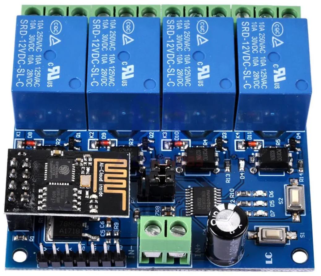 esp-relay04-5v Seeit ESP-RELAY04-5V Relay Control Card WiFi Module for Raspberry Pi, Arduino 160 Hz ESP-RELAY04-5V