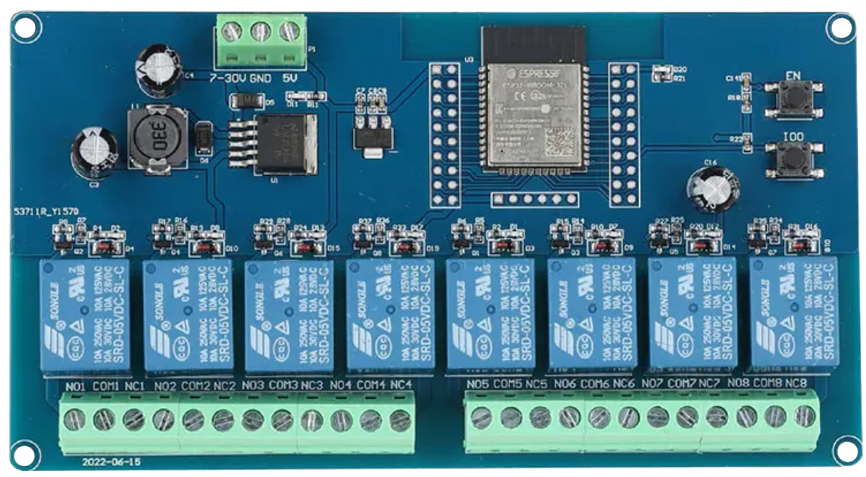 Seeit ESP32-RELAY08 Relay Control Card Bluetooth, WiFi Module for Arduino, Raspberry Pi 160 MHz ESP32-RELAY08