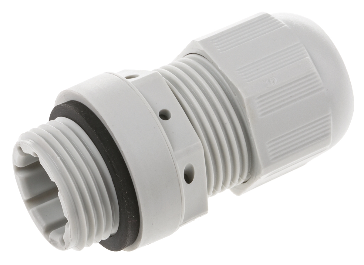 WISKA VentGLAND Series Grey Polyamide Cable Gland, M20 Thread, 6 mm min., 13 mm max., IP69K, IP68
