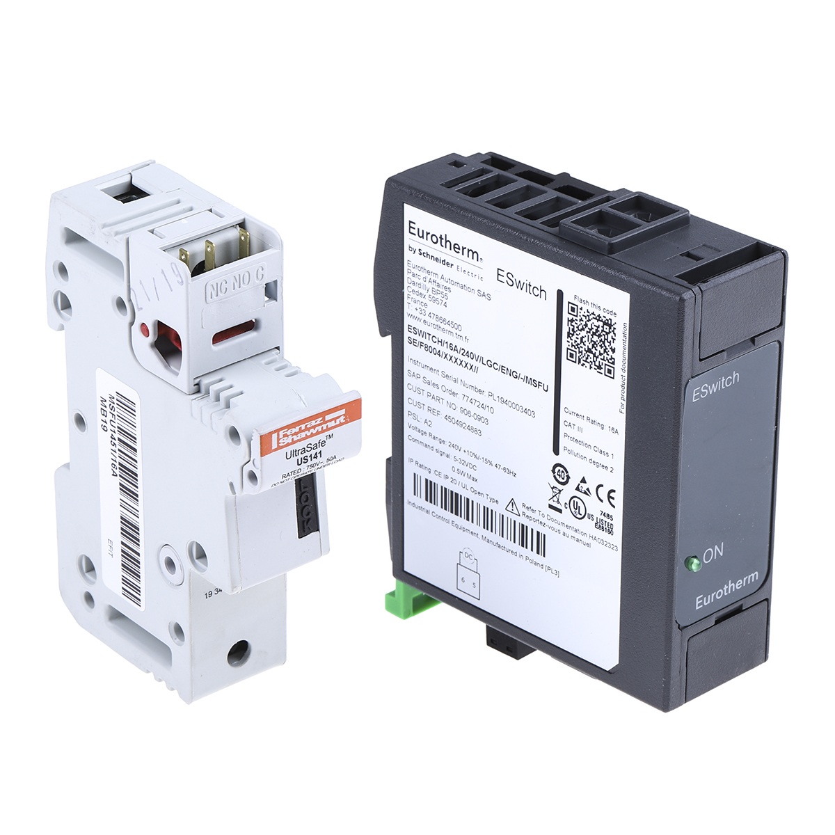 Eurotherm Solid State Relay, 16 A Load, 240 V Load, 32V dc Control