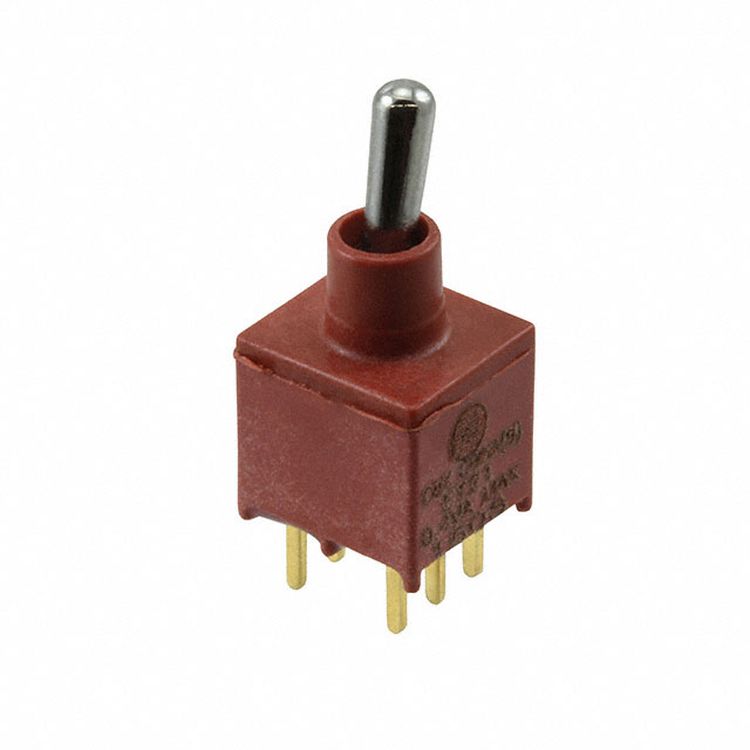 C & K Toggle Switch, Panel Mount, On-None-On, SPDT, Through Hole Terminal