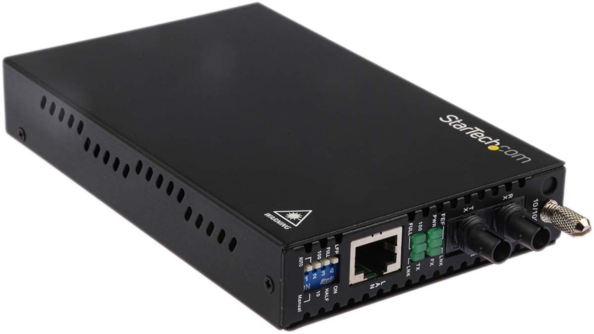 StarTech.com RJ45, ST Media Converter, Multimode, 100Mbps, Half Duplex, Full Duplex 2 km