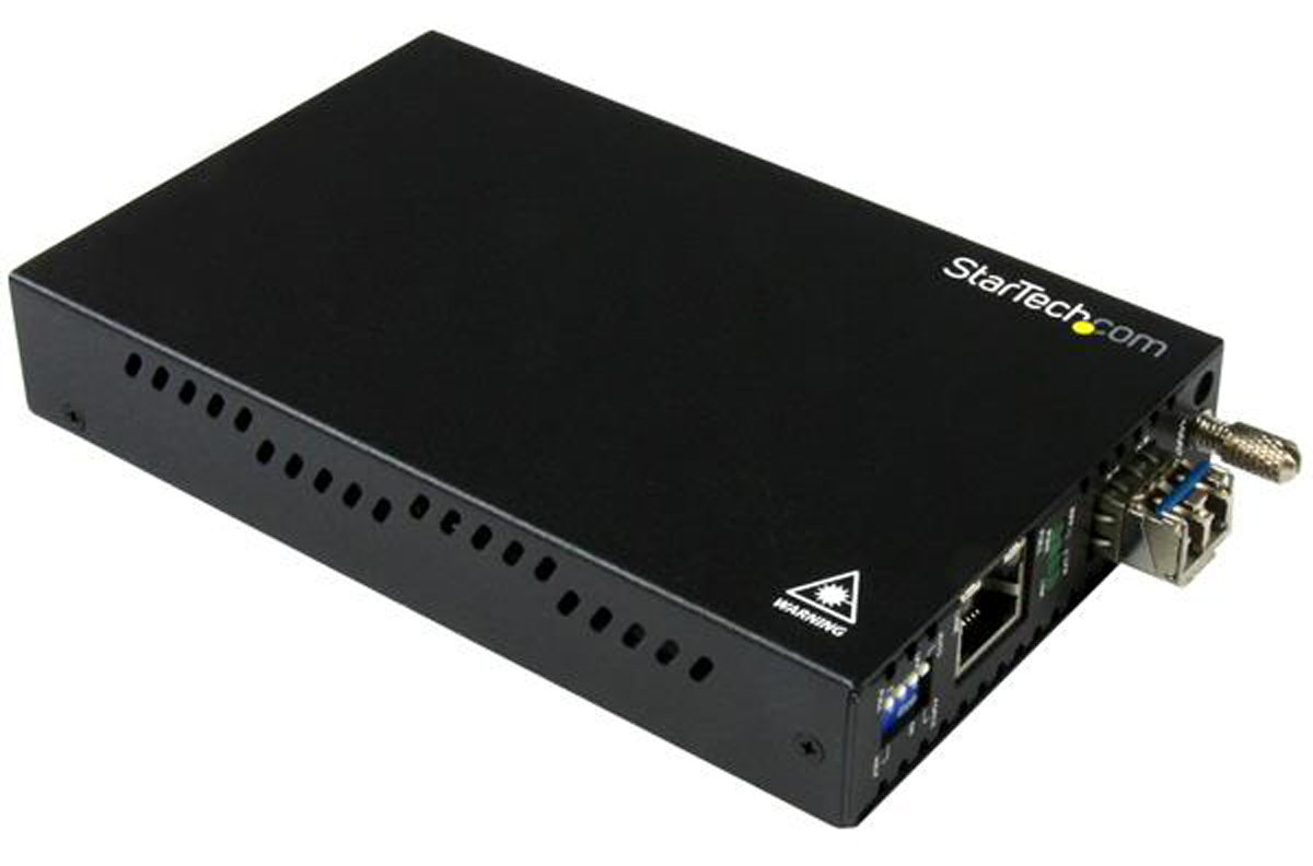 StarTech.com LC, RJ45 Media Converter, Single Mode, Full Duplex, Half Duplex 20 km