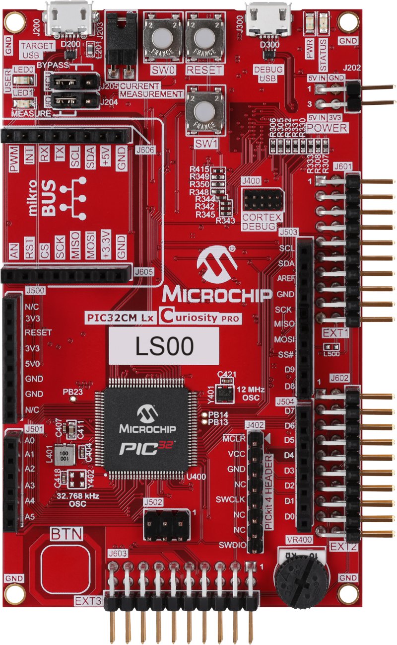 Microchip PIC32CM LS00 Curiosity Pro Evaluation Kit Evaluation Kit EV12U44A