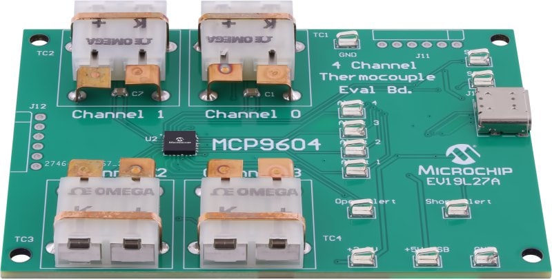 Microchip Evaluation Board Thermocouple Sensor Evaluation Board for MCP9604 MCP9604 Thermocouple IC Evaluation Board