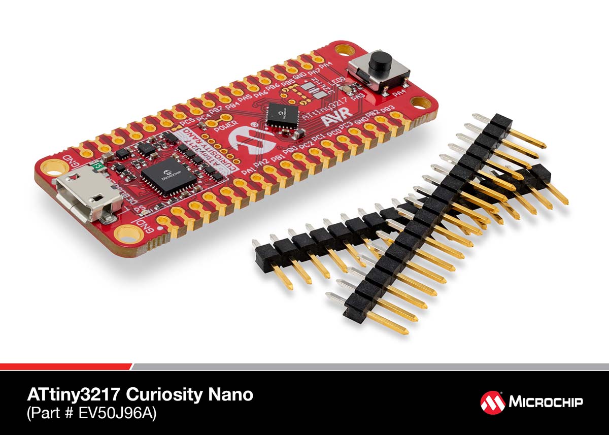 Microchip ATtiny3217 Curiosity Nano Evaluation Kit MCU Microcontroller Board EV50J96A